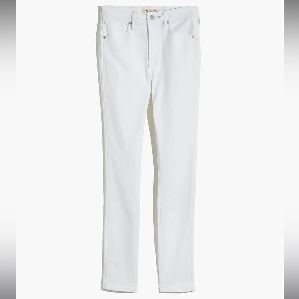 Madewell 10” High Rise Skinny White Jeans High Waist Size 28 - Picture 4 of 14